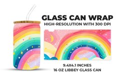Rainbow Color Glass Can Wrap Product Image 1
