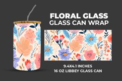 Floral Glass Can Wrap Product Image 1