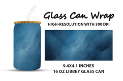 Blue Texture Wall Glass Can Wrap Product Image 1