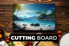 Beach Cutting Board Sublimation Product Image 1