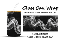 Black Smoke Glass Can Wrap Product Image 1