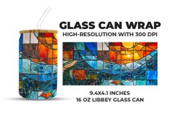 Stained Glass Glass Can Wrap Product Image 1