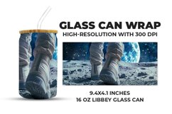 Astronoid Foot On A Moon Glass Can Wrap Product Image 1