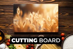 Sunset Meadow With Ears Cutting Board Sublimation Product Image 1