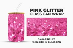 Shiny Glitter Glass Can Wrap Product Image 1