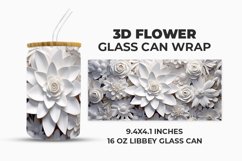 3D Flower Glass Can Wrap Product Image 1
