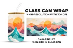 Mountains Glass Can Wrap Product Image 1
