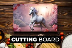 Unicorn Cutting Board Sublimation Product Image 1