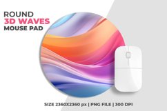 3D Shape Round Mouse Pad Product Image 1