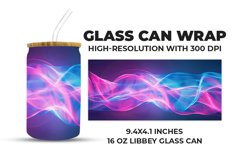 Colorful Neon Glass Can Wrap Product Image 1