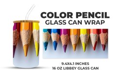 Color Pencil Glass Can Wrap Product Image 1