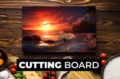 Sunset At Beach Cutting Board Sublimation Product Image 1