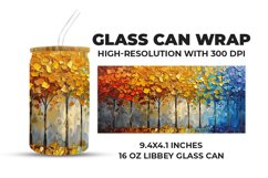 Painted colorful Trees Glass Can Wrap Product Image 1