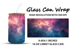 Galaxy Glass Can Wrap Product Image 1