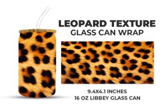 Leopard Texture Glass Can Wrap Product Image 1