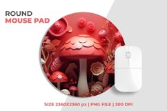 3D Mushroom Round Mouse Pad Product Image 1