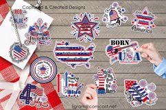 PRINT &amp; CUT Patriotic,4th Of July, USA Clip Art- Stickers Product Image 2