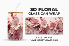 Floral Glass Can Wrap Product Image 1