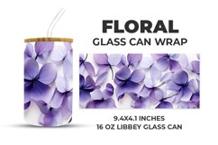 Floral Glass Can Wrap Product Image 1