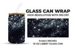 Black Glittering Lights Glass Can Wrap Product Image 1