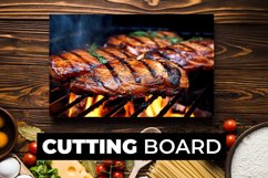 Grilled Fish Cutting Board sublimation Product Image 1