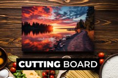 Sunset Scenery Cutting Board sublimation Product Image 1