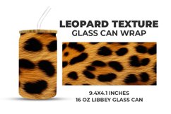 Leopard Texture Glass Can Wrap Product Image 1