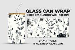 Colorful Floral Glass Can Wrap Product Image 1