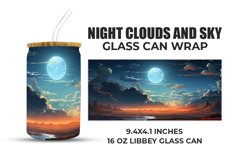 Night Clouds And Sky Glass Can Wrap Product Image 1