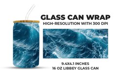 Blue Sea Glass Can Wrap Product Image 1