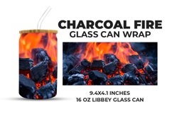 Charcoal Fire Glass Can Wrap Product Image 1