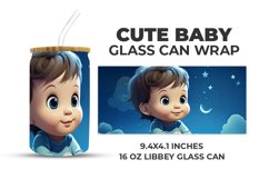 Cute Baby Glass Can Wrap Product Image 1