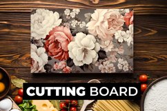 Watercolor Flowers Cutting Board Sublimation Product Image 1
