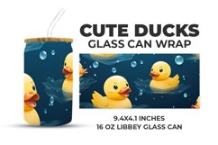 Cute Ducks Glass Can Wrap Product Image 1