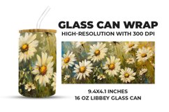 Floral Glass Can Wrap Product Image 1