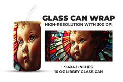 Cute Baby Glass Can Wrap Product Image 1