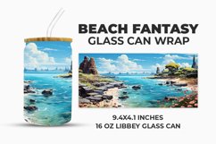 Beach Fantasy Glass Can Wrap Product Image 1
