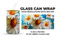 Floral Glass Can Wrap Product Image 1