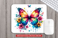 Colorful Butterfly Mouse Pad Sublimation Product Image 1