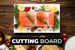 Raw Fish Cutting Board sublimation Product Image 1