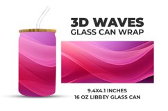 3D Waves Glass Can Wrap Product Image 1