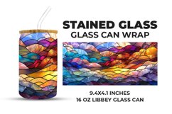 Stained Glass Glass Can Wrap Product Image 1