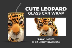 Cute Leopard Glass Can Wrap Product Image 1