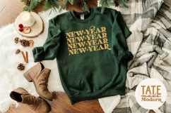 New Year retro stacked SVG cut file - happy new year svg Product Image 3