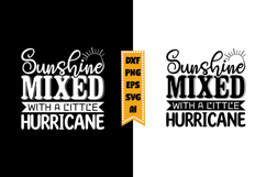 Sunshine Mixed with a Little Hurricane Svg, Sarcastic Svg Product Image 1