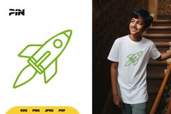 Rocket SVG - Rocket Clipart - Outer Space SVG Product Image 1