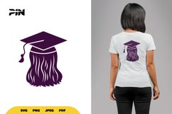 Graduation Girl SVG - Graduation Girl Clipart - Girl SVG Product Image 1
