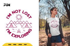 Adventure SVG &amp; Clipart - I&#039;m Not Lost I&#039;m Exploring Product Image 1