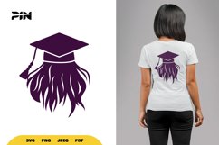 Graduation Girl SVG - Graduation Girl Clipart - Girl SVG Product Image 1