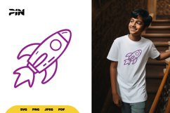 Rocket SVG - Rocket Clipart - Outer Space SVG Product Image 1